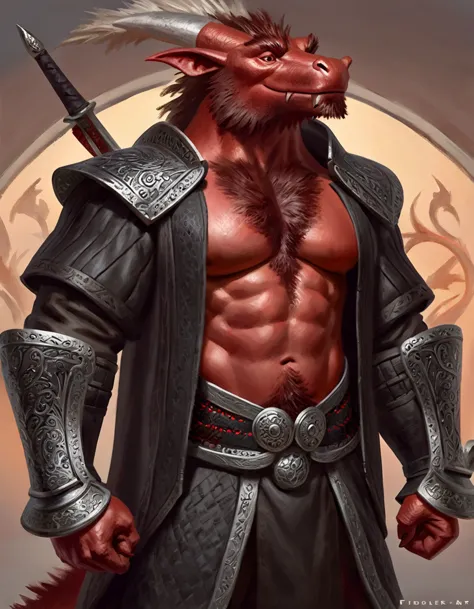 anthropomorphic dragon boasts a "soft beefy" physique. the "soft" aspect of his physique is achieved through a meticulous distri...