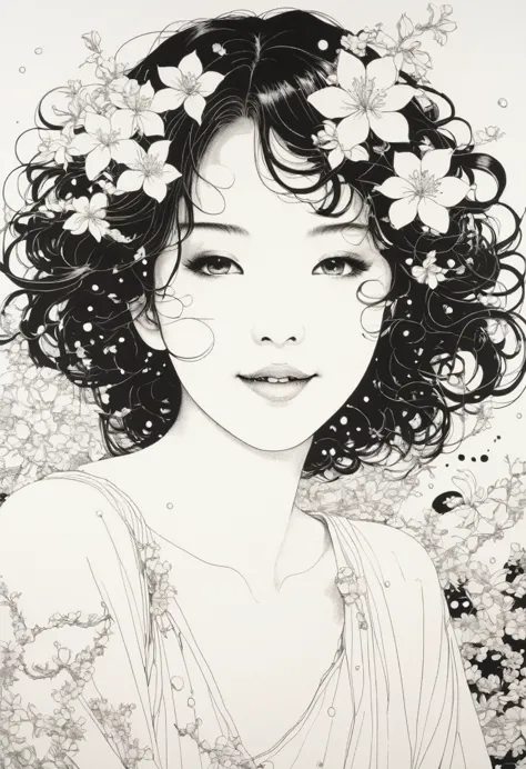 line art、virgin、splattered、crazy smile、falling flowers、takato yamamoto&#39;style、browsing caution、big breasts