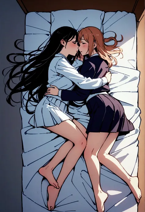 two anime women cuddling in bed licking - SeaArt Al - Kostenloser  KI-Kunstgenerator