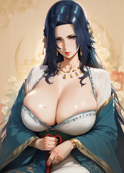 (hews art style:0.7), score_9, score_8_up, score_7_up, score_6_up, uncensored, gamma, dark-blue hair, long hair, dark-blue eyes,...