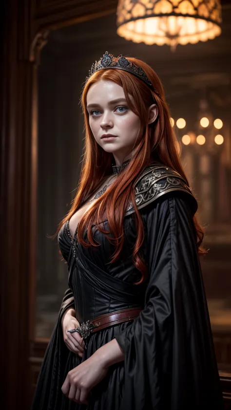 (best quality,4k,8k,highres,masterpiece:1.2),ultra-detailed,(realistic,photorealistic,photo-realistic:1.37),(Sadie Sink) cruel a...