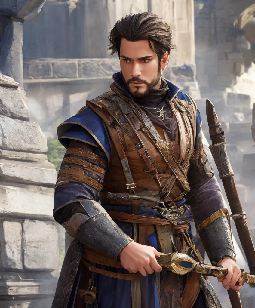 score_9, score_8_up, score_8,  (((Single character image.))) (((1boy))) (((Dressed in medieval fantasy attire.)))    (((Generate a darkly handsome male character for a fantasy setting.))) (((Appears to be 20 years old with youthful looks.))) (((Looks like the ideal vision of a sexy, handsome rugged male.)))colored, 1boy, fantasy warrior, fat cock, armor, best quality:1.0,hyperealistic:1.0,photorealistic:1.0,madly detailed CG unity 8k wallpaper:1.0,masterpiece:1.3,madly detailed photo:1.2, hyper-realistic lifelike texture:1.4, picture-perfect:1.0,8k, HQ,best quality:1.0, 