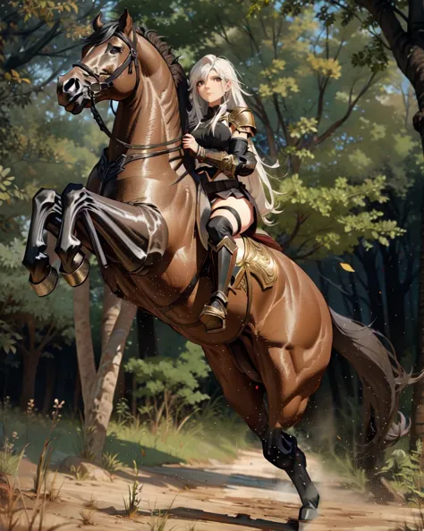 ((best quality)), ((anime masterpiece)), (high detailed), 8k, cinematic lighting, realistic, hdr, vivid color, horse