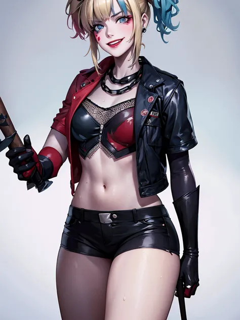 harley queen madure. you stand in the middle of the street, under heavy rain. clothes stuck to his body and soaked. without unde...