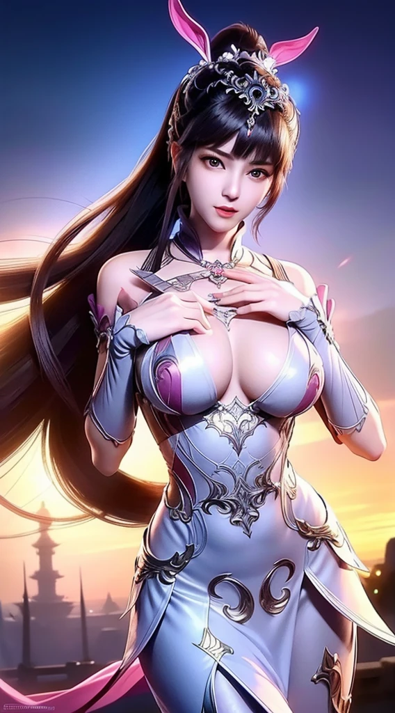 A close-up of a woman dressed in ancient costume with Chinese elements，Classical art，Cultivate the elemental sense of immortals，detailed fantasy art，Stunning character art，Epic and refined character art，Beautiful Chinese costumes，Extremely detailed artistic germination，Detailed digital anime art, Artgerm on the art station Pixiv，Swimsuit girl，Exquisite and intricate headwear and jewelryhuge breasts、exposing her chest、Show breasts、huge boobs，huge breasts、exposing her chest、Show breasts、huge boobs，huge breasts、exposing her chest、Show breasts、huge boobs，huge breasts、exposing her chest、Show breasts、huge boobs，huge breasts、exposing her chest、Show breasts、huge boobs，huge breasts、exposing her chest、Show breasts、huge boobs，huge breasts、exposing her chest、Show breasts、huge ，huge breasts、exposing her chest、Show breasts、huge ，huge breasts、exposing her chest、Show breasts、huge ，huge breasts、exposing her chest、Show breasts、huge ，