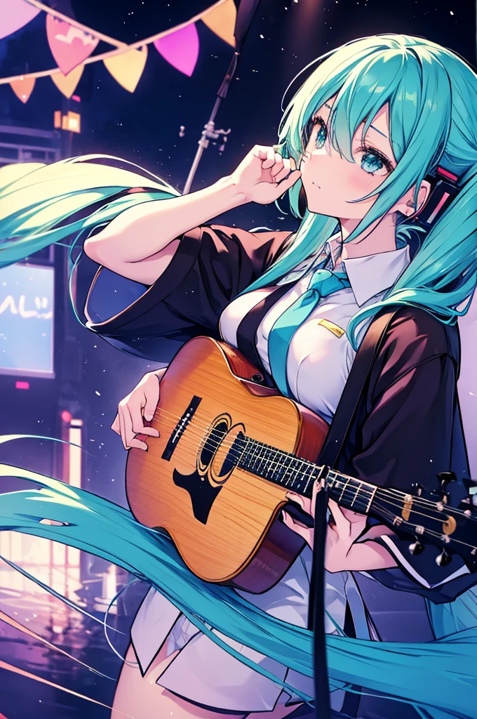 Hatsune miku、私はいつも歌っていました。彼女、音楽が好き.、いつか多くの人が自分の歌を持つようになるだろう々私にはインスピレーションを与えてくれる夢がありました。
ある日、彼女 ended up giving her first concert。彼女は緊張していたが、When you stそして on stage そして start singing、彼女の歌声に人々集まった々チャームド〜魔女3姉妹。
したがって、彼女 fell in love for the first time。彼女の恋人は、私は彼女の歌声に惹かれたファンでした。彼らです、音楽を通じてお互いを知る、互いに惹かれ合う。
しかし、彼女の恋人は、彼女の人気に嫉妬、私は彼女を縛り始めた。彼女、音楽を聴き続ける、、彼女との関係を維持したい。
すぐ、彼女 has her own dreams そして、彼は応援してくれるファンのために音楽を作り続けることを決意した.。そして、彼女 broke up with her lover、音楽を追求することを決意。
彼女の初恋は、音楽を通して自分を表現する,、それは彼女が自分の人生を自分らしく生きることを決意した物語だった。