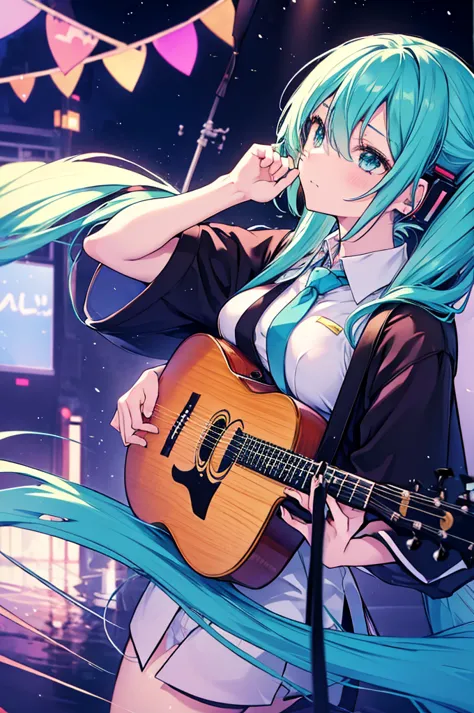 hatsune miku、I was always singing。she、I like music.、Someday many people will have their own songs々I had a dream that inspired me...