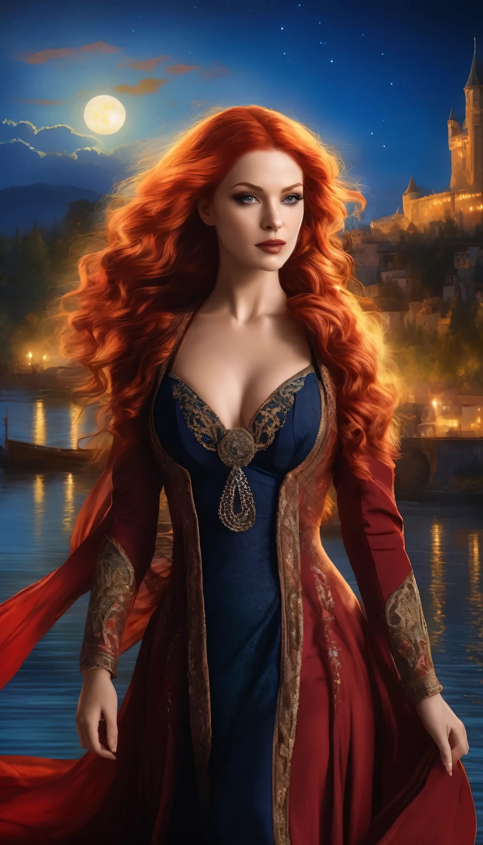 La profesora Sybill Moonwhisper es una mujer de notable belleza y presencia magnética en la Universidad de Magia de Camelot... Su pelo rojo llameante, tan vivo como el fuego, cascada sobre tus hombros en ondas seductoras, destacando entre la multitud por su color y esplendor. Sus ojos, el color del cielo nocturno salpicado de estrellas, Brilla con una mezcla de misterio y fascinación., captando la atención de todo aquel que se acerque a ella. Su figura está esculpida con gracia y sensualidad., con curvas suaves y una postura que irradia confianza y poder. Ella se mueve con una elegancia hipnótica., como bailando al ritmo de una canción invisible, cautivando a quienes te rodean con cada gesto elegante. Sybill es conocida por su moda atrevida y provocativa., y su ropa siempre refleja su personalidad atrevida y su aprecio por la sensualidad.. ella&#39;Sin miedo a mostrar tu belleza natural., A menudo eligen ropa que resalta sus curvas y revela algo de piel., dejando un rastro de admiración por donde pasa. A pesar de su impresionante apariencia y su irresistible encanto.,, Sybill es una profesora increíblemente competente y dedicada.. Su pasión por la magia y la adivinación se evidencia en sus clases..., donde comparte su vasto conocimiento con entusiasmo y habilidad, inspirando a sus estudiantes a explorar los misterios de lo desconocido. Con tu deslumbrante belleza y tu aguda inteligencia, La profesora Sybill Moonwhisper es una figura icónica en la Universidad de Magia de Camelot, una verdadera sacerdotisa de sensualidad mágica y una fuente de fascinación e inspiración para todos los que la rodean.