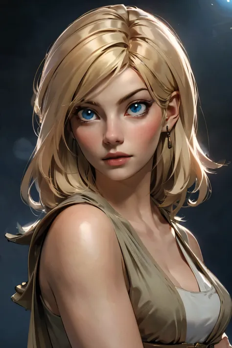 beautiful portrait of blond female in her 30s , blonde hair, blue eyes, mature , milf, C18, Elisha cuthbert, beautiful,1girl