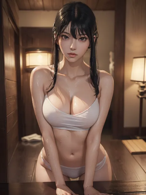 (yor), (Best quality, 8k, Masterpiece :1.3), (realistic, photorealistic: 1.37), (1girl), (slim), (Japanese), (random pose), (wet...