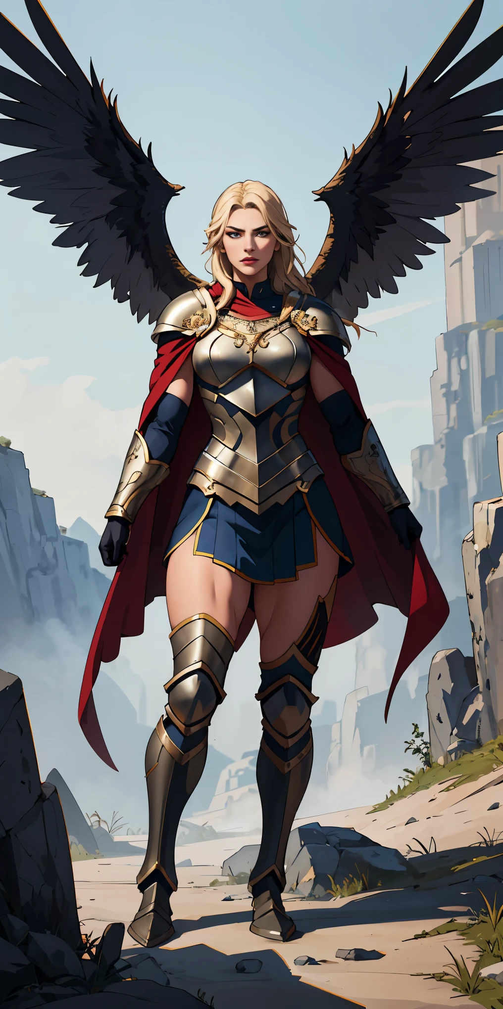 1 Girl (implying one person, likely female)
Full Body: Standing with perfect symmetry
Muscular Build: Strong and defined physique
Turned Arms: Muscular arms positioned behind her back
Theme:
Epic Fantasy: Set in a fantastical world
Asgard: Inspired by Norse mythology (can be subtle or more prominent)
Valkyrie/Lady Knight: Combining elements of a fierce warrior and noble protector
A motif incorporated into her armor, clothing, or environment (tiger stripes, or a tiger pelt cloak)
Visual Style:
Hyper Realistic: Incredibly lifelike detail
Masterpiece: Exceptional quality
8K Resolution: Sharp and high definition
Detailed Drawing: Intricate and richly textured
Superior Quality: The best possible rendering
Epic Composition: Dramatic and visually stunning