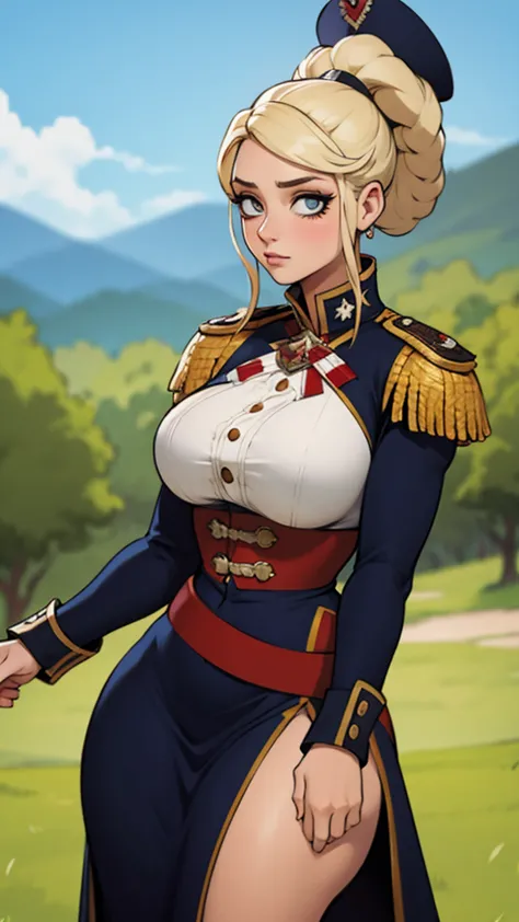 Woman napoleonic soldier, curvy