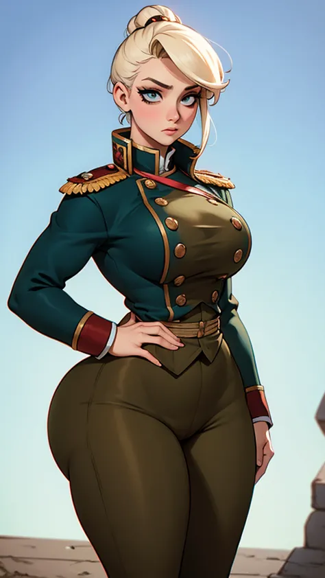 Woman napoleonic soldier, extra curvy