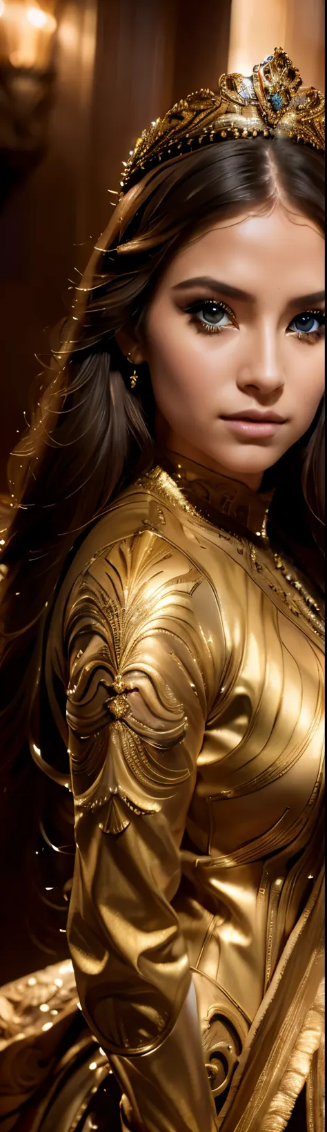 a beautiful girl, princess Irulan from the movie Dune, detailed portrait, detailed face, beautiful eyes, long eyelashes, detaile...