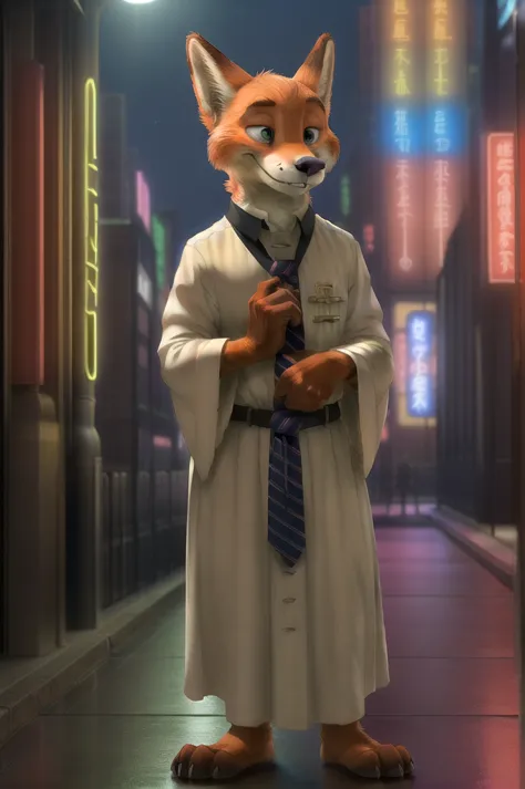 (energetic, by honovy, от zenthetiger, from sausch), nick wilde, male, fox, one, tie, safe, dressed, green eyes,catholic priest,...