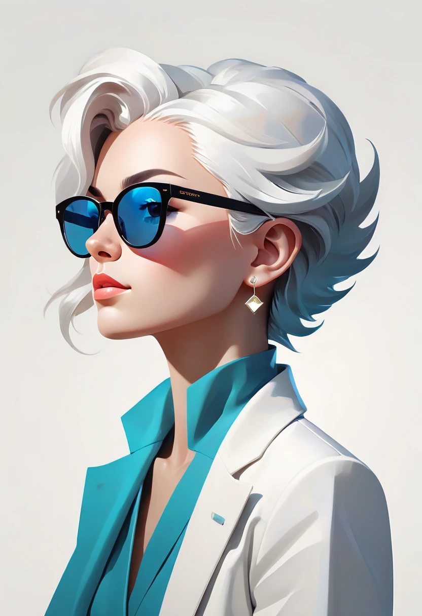 "Masterpiece by Malika Favre: This digital artwork, rendered in exquisite 4K and 8K resolution, embodies a blend of ultra-detailed, photorealistic elements on a pristine white background. Winner of the Shutterstock contest, it features an elegant seal with sunglasses, symbolizing sophistication and creativity. Angular, modern lines and abstract geometric shapes are enhanced by a cool color palette and precise, crisp detailing. Vivid colors and contrast lighting create a dynamic composition that captivates with its eye-catching typography and artistic flair. Fluid shapes and expressive strokes add movement, making this piece a striking example of Favre's unique vision and design prowess."