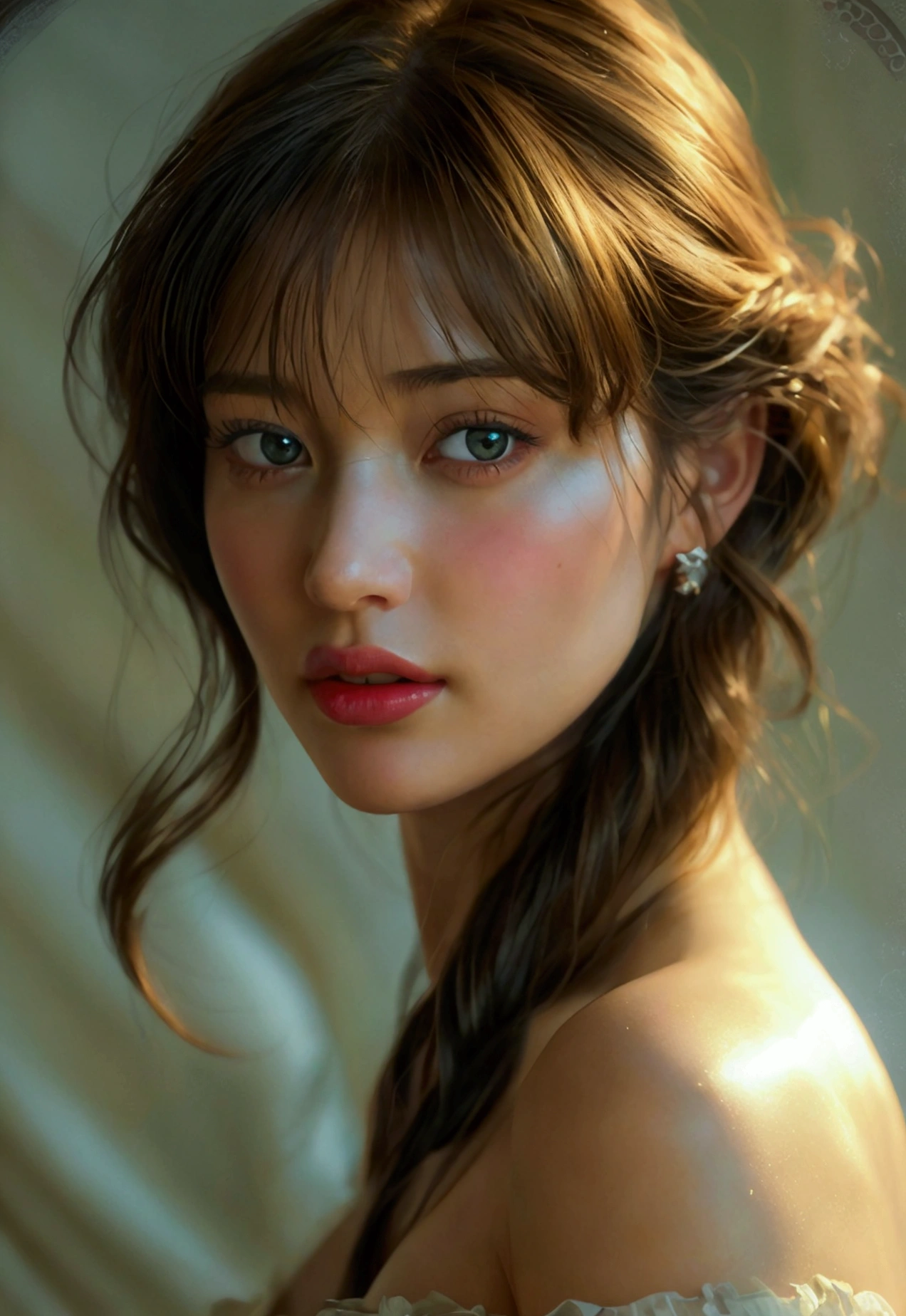 Classical Hollywood, mix of Kate Upton + Olga Kurylenko + Estella Warren as  Lara - SeaArt AI