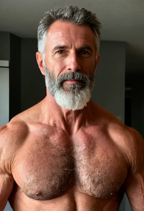 a masculine daddy freeballing and showing off his hairy pits - SeaArt Al -  Free Al Art Generator