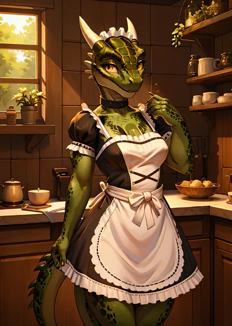 [lusty argonian maid], ((masterpiece)), ((hd)), ((high res)), ((solo portrait)), ((front view)), ((waist up)), ((beautiful oil p...