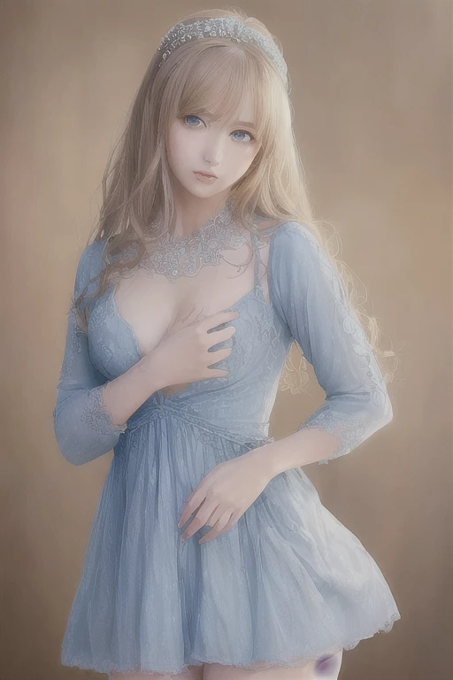 (Highest quality,4K,8k,High resolution,masterpiece:1.2),Very detailed,(Realistic,photoRealistic,photo-Realistic:1.37),(Slender body:1.2),((small breasts:1.2),Very detailed肌と顔の質感:1.3, Ultra detailed face, Detailed hands and fingers, Beautiful attention to detail,Beautiful lip detail,girl with beautiful eyes, Anime girl in a cute dress, Cute anime wife in a nice dress, Detailed digital anime art, Wearing a dress, everyone, Beautiful Anime Girls, Cute Anime Girl, Smooth anime art, Anime Style, Vibrant colors, Soft lighting, Beautiful eyes drawn in detail, Beautiful cleavage,