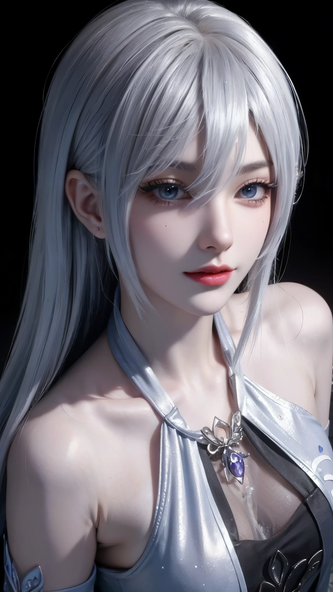 (masterpiece, best quality, Extremely detailed, Best shadow), (Detailed background,Dark Fantasy), (Beautiful and delicate face), High contrast, (Optimal lighting, Extremely delicate and beautiful), ((light)), rich and colorful, Ultra Detail, 戏剧性的light, Intricate details, (1 Girl, Solitary,White hair, Pointed face,Purple Eyes, Hair between the eyes,Dynamic Angle), Blood splatter, Black light swirling around the character, Depth of Field,Black light particles,(shattered glass),Magic Circle,