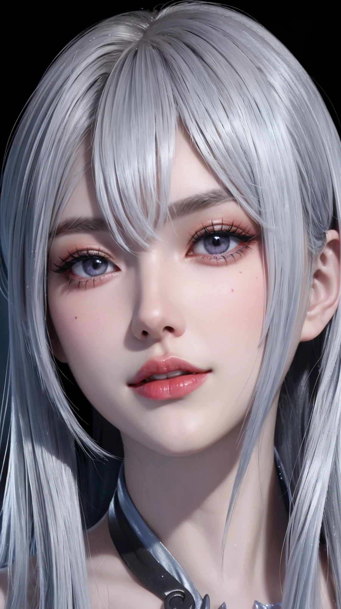 (masterpiece, best quality, Extremely detailed, Best shadow), (Detailed background,Dark Fantasy), (Beautiful and delicate face), High contrast, (Optimal lighting, Extremely delicate and beautiful), ((light)), rich and colorful, Ultra Detail, 戏剧性的light, Intricate details, (1 Girl, Solitary,White hair, Pointed face,Purple Eyes, Hair between the eyes,Dynamic Angle), Blood splatter, Black light swirling around the character, Depth of Field,Black light particles,(shattered glass),Magic Circle,