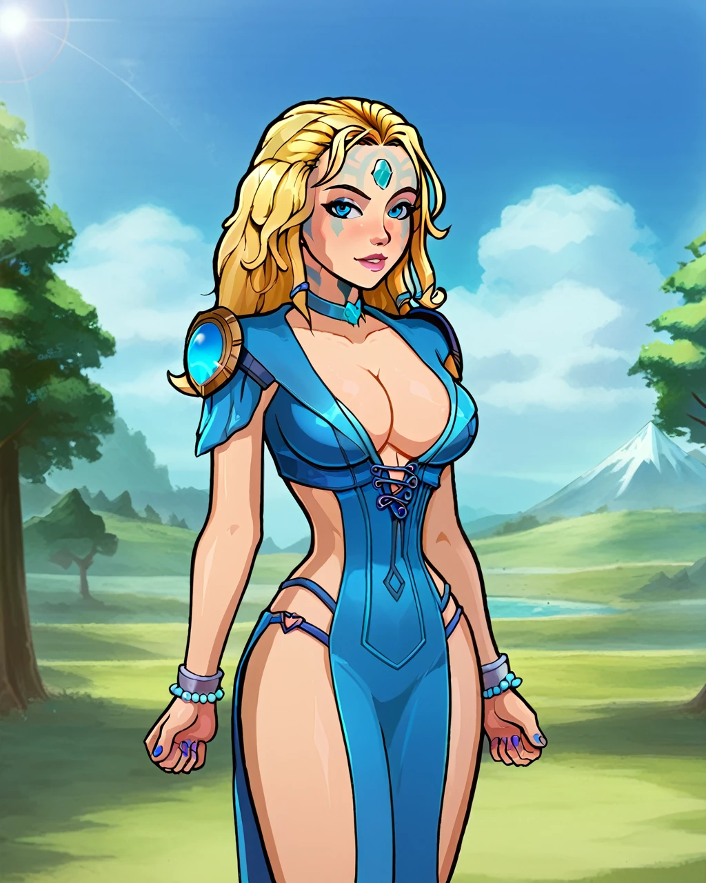 girl, dota 2, crystal maiden, sexy pose