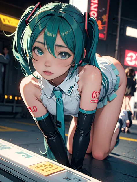 Browsing Caution，Cum on my chest，train，ahegao，On all fours，Vaginal,Heart-shaped pupils，Great Crowds，Hatsune Miku，train，Completel...