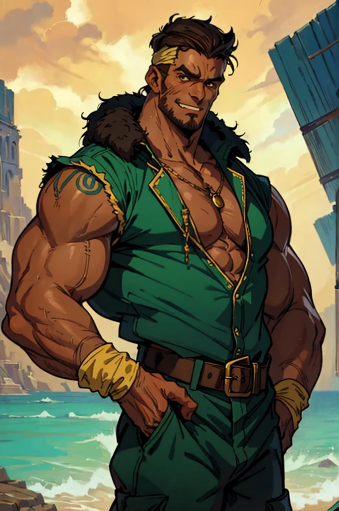 (masterpiece1.2, best quality, extremely delicate), a man with short