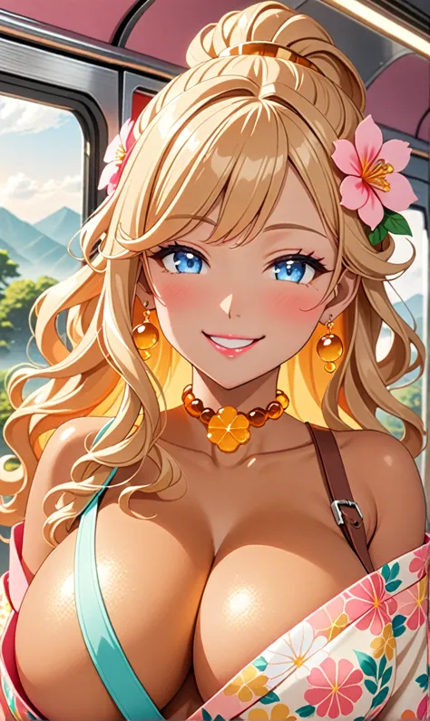 ultra-detailed, ((one girl)),  (tan skin:1.4), in pastel colors gyaru, (heavy makeup), (professional lighting) hyper detailed, a...