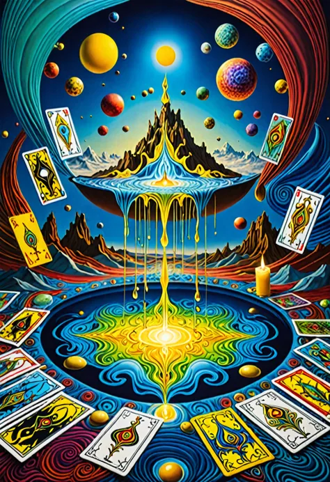 cartas do tarot  do arcanos do tarotdynamic lighting hyperdetailed intricately detailed splash art trending on artstation triadi...