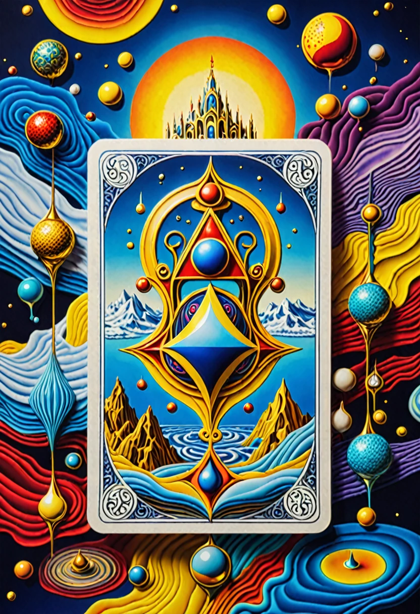 cartas do tarot  do arcanos do tarotdynamic lighting hyperdetailed intricately detailed Splash art trending on Artstation triadic colors Unreal Engine 5 volumetric lighting surrealism Salvador Dali matte background melting oil on canvas