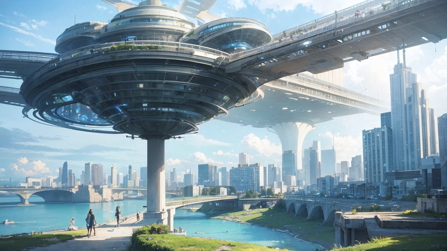 (Best quality,4K,8K,A high resolution,Masterpiece:1.2),Ultra-detailed,(Realistic,Photorealistic,photo-realistic:1.37),Futuristic floating city,Futuristic technology,Huge urban high-tech tablet platform,Airship,Floating in the sky,Futuristic city,Small airships around,High-tech hemispherical platform,Colorful lights,Advanced architecture,modernn architecture,skyscrapper,Access the cloud,Scenic beauty,view over city,Impressive design,Blend seamlessly with nature,energetic and vibrant atmosphere,Futuristic transportation system,Parking is suspended,Transparent path,Lush greenery,Sky gardens,cascading waterfalls,Magnificent skyline,reflections on the water,Sparkling river,Architectural innovation,futuristic skyscrapers,Transparent dome,The shape of the building is unusual,Elevated walkway,Impressive skyline,Glowing lights,Futuristic technology,Minimalist design,Scenic spots,Panoramic view,Cloud Piercing Tower,Vibrant colors,epic sunrise,epic sunset,Dazzling light display,magical ambiance,The future city,Urban Utopia,LuxuryLifestyle,Innovative energy,sustainable development,Smart city technology,Advanced infrastructure,Tranquil atmosphere,Nature and technology live in harmony,Awesome cityscape,Unprecedented urban planning,Architecture connects seamlessly with nature,High-tech metropolis,A cutting-edge engineering marvel,The future of urban living,Visionary architectural concept,Energy-efficient buildings,Harmony with the environment,A city floating above the clouds,Utopian dreams become reality,The possibilities are endless,State-of-the-art transportation network,Green energy integration,Innovative materials,Impressive holographic display,Advanced communication system,Breathtaking aerial view,Quiet and peaceful environment,Modernist aesthetics,Ethereal beauty