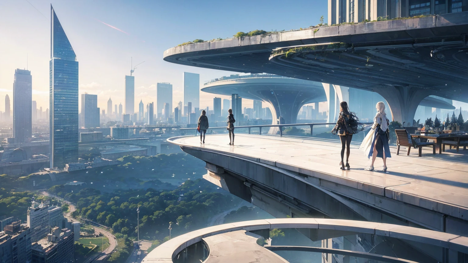 (Best quality,4K,8K,A high resolution,Masterpiece:1.2),Ultra-detailed,(Realistic,Photorealistic,photo-realistic:1.37),Futuristic floating city,Futuristic technology,Huge urban high-tech tablet platform,Airship,Floating in the sky,Futuristic city,Small airships around,High-tech hemispherical platform,Colorful lights,Advanced architecture,modernn architecture,skyscrapper,Access the cloud,Scenic beauty,view over city,Impressive design,Blend seamlessly with nature,energetic and vibrant atmosphere,Futuristic transportation system,Parking is suspended,Transparent path,Lush greenery,Sky gardens,cascading waterfalls,Magnificent skyline,reflections on the water,Sparkling river,Architectural innovation,futuristic skyscrapers,Transparent dome,The shape of the building is unusual,Elevated walkway,Impressive skyline,Glowing lights,Futuristic technology,Minimalist design,Scenic spots,Panoramic view,Cloud Piercing Tower,Vibrant colors,epic sunrise,epic sunset,Dazzling light display,magical ambiance,The future city,Urban Utopia,LuxuryLifestyle,Innovative energy,sustainable development,Smart city technology,Advanced infrastructure,Tranquil atmosphere,Nature and technology live in harmony,Awesome cityscape,Unprecedented urban planning,Architecture connects seamlessly with nature,High-tech metropolis,A cutting-edge engineering marvel,The future of urban living,Visionary architectural concept,Energy-efficient buildings,Harmony with the environment,A city floating above the clouds,Utopian dreams become reality,The possibilities are endless,State-of-the-art transportation network,Green energy integration,Innovative materials,Impressive holographic display,Advanced communication system,Breathtaking aerial view,Quiet and peaceful environment,Modernist aesthetics,Ethereal beauty