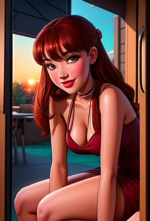 1girl, solo, julia, ((smile)), (college student, college age:1.4), intricate, absurdres, highest quality, extremely detailed, (detailed eyes:1.3), masterpiece, 8k UHD, 4k HDR, RAW photograph, wearing a ((sexy halter dress)), (strappy high heel sandals:1.2), perfect perky breasts, (hairflower, sunshine, beautiful atmosphere, at flower field), film, analog film, sunset, hard light, soft light, dramatic lighting, neon lights, red light, blue light, green light, purple light, agfa ultra, classic chrome, ektachrome, eterna, fujicolor c200, kodachrome , kodak portra 400, fujicolor superia 1600, kodacolor, fujifilm xt3, film grain, polaroid, colored gels, depth of field, dim light, golden hour, color grading, bokeh, RAW