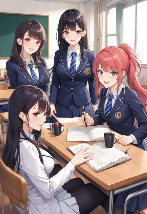 Three high school girls