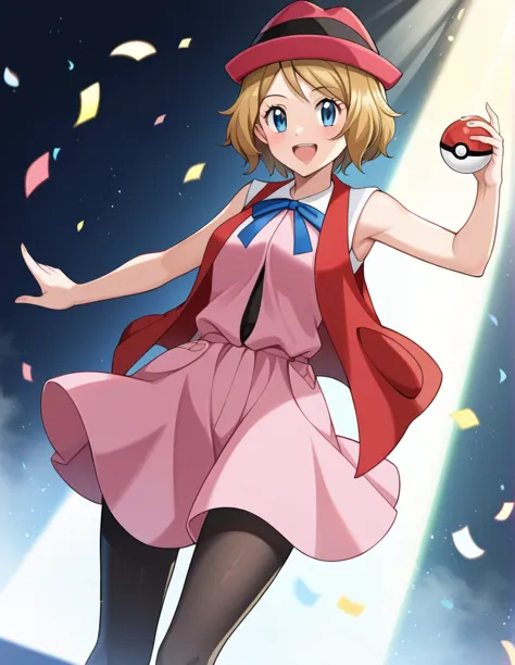 score_9, score_8_up, score_7_up, source_anime, rating_safe, break serena \(pokemon\), 1girl, blue eyes, eyelashes, short hair, b...