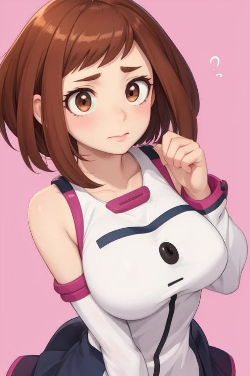 Bare shoulders with full breasts ochako uraraka pecho enormes