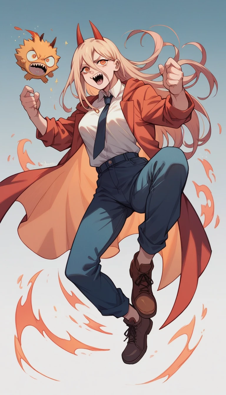 Power | Chainsaw Man| a witch in a real witch&#39;s outfit, full body 