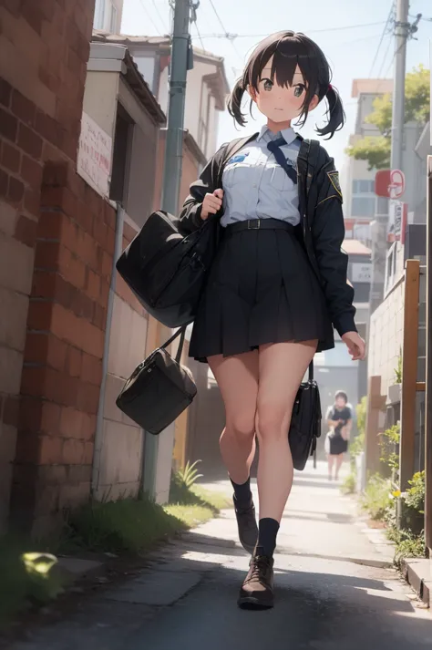 a female inspector belonging to the public safety bureau&#39;s criminal investigation division., navy blue tight skirt, navy blu...