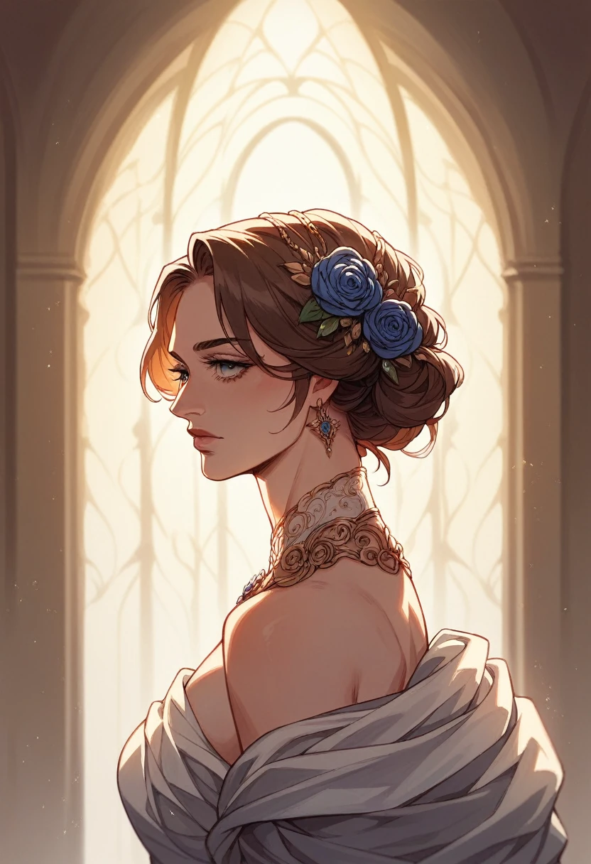 a girl wearing a beautiful ornate gown, trapped inside a highly detailed ornate gold birdcage, elegant detailed expression, dramatic lighting, cinematic, intricate details, baroque, dramatic colors, chiaroscuro
