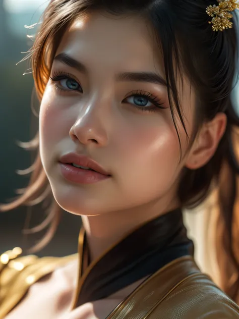 (((ultra realistic))) A close up Photo, masterpiece, top quality, (Ultra detailed face and eyes:1.3),1 divine goddess, 1 asian g...