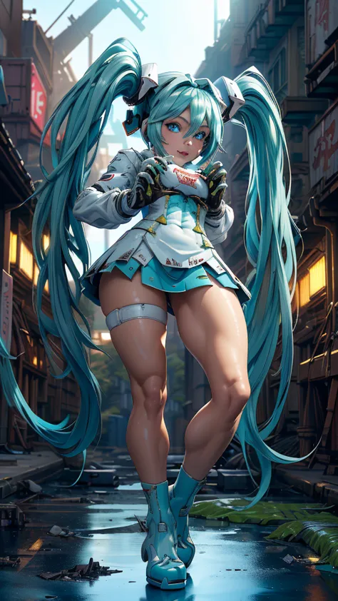 (best quality:1.4), (masterpiece:1.4), (8k, realist, raw photo), (a high resolution, ultra - detailed, actual), miku hatsune, (r...