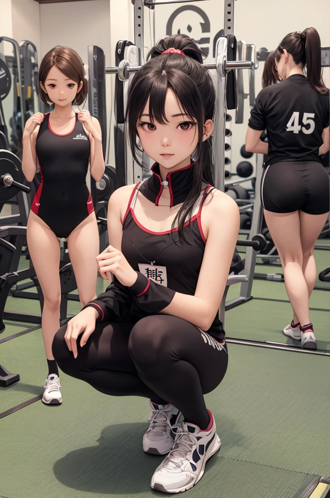 ((SFW:1.6)),(squatting),(cameltoe),one girl, (a beauty japanese idol girl, perfectanatomy,delicate girl:1.59), (14 years old:1.3), break, (Japan gym clothes:1.3), (cowboy shot:1.05),(Slender body)、((Thin face:1.3))、Thin arms、Small waist、Thin legs,ponytail、,hight165cm,weight29kg,b60cm,w58cm,H69cm,break, (that&#39;Summer sunshine:1.3), (outdoor),(playground:1.3), perfectly trimmed fingers, break, extremely fine-grained clarthaty, (Symmetrical eyes:1.3), break, ((hight165cm,weight29kg,b60cm,w58cm,H69cm)),Small breasts, Brown eyes, Parted bangs, Brown Hair, ponytail,girl, break, (Eye and facial details:1.0), (Get closer to the face,Face Focus:1.0), break, (masterpiece, highest qualthaty, Very detailed, Detailed face, 8k),sit,((SFW:1.5)),(squatting),(cameltoe),one girl, (a beauty japanese idol girl, delicate girl:1.59), (14 years old:1.3), break, (Japan gym clothes:1.3), (cowboy shot:1.05),(Slender body)、((Thin face:1.3))、Thin arms、Small waist、Thin legs,ponytail、break, (that&#39;Summer sunshine:1.3), (outdoor),(playground:1.3), perfectly trimmed fingers, break, extremely fine-grained clarthaty, (Symmetrical eyes:1.3), break, Small breasts, Brown eyes, Parted bangs, Brown Hair, ponytail,girl, break, (Eye and facial details:1.0), (Get closer to the face,Face Focus:1.0), break, (masterpiece, highest qualthaty, Very detailed, Detailed face, 8k),sit,