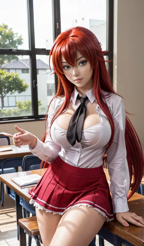 (best quality, masterpiece, colorful, highest detailed), ((photorealistic:1.2)) , raw photo, ((rias gremory)),sexy, big breasts,...