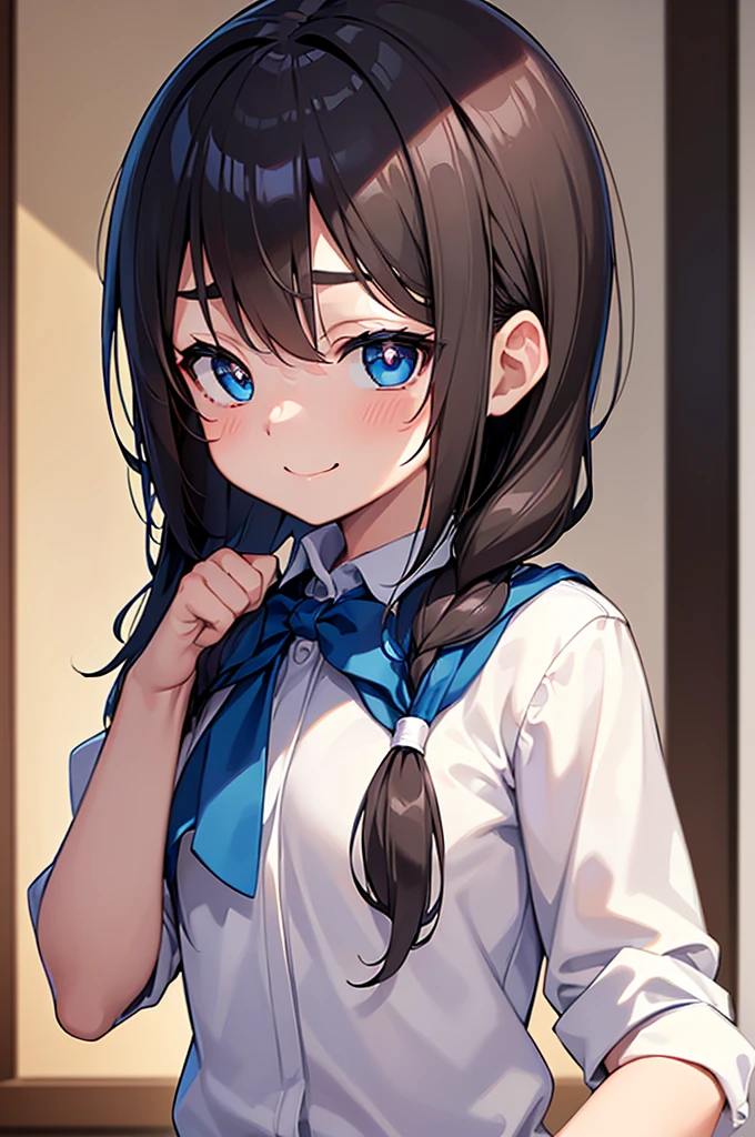 (masterpiece,Highest quality,Ultra-high resolution),((Perfect Face, Perfect body、Beautiful Eyes)),(school uniform,Shigure Ui),(Condescending expression、A mocking look、smile、Worried brow),from the front、classroom、Upper Body、Put your hands behind your back、slouch、Leaning forward、image:I can&#39;t even do this？