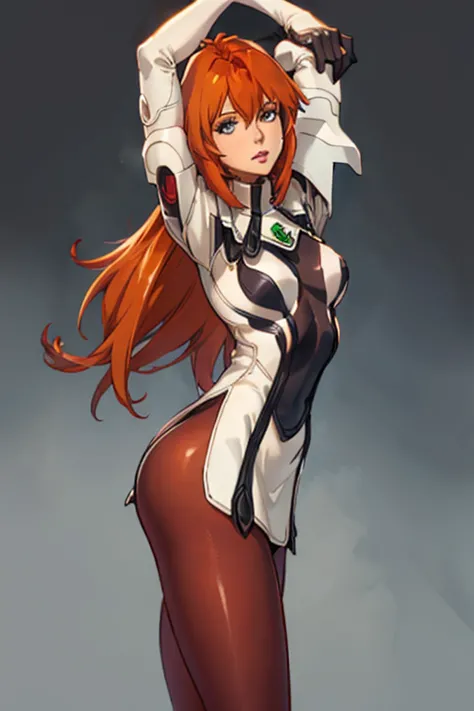 Elhaym von Houten, Uniform, Cowboy Photo, Medium Breasts stretch the fabric of her uniform. Orange Hair, beautiful redhead hair....