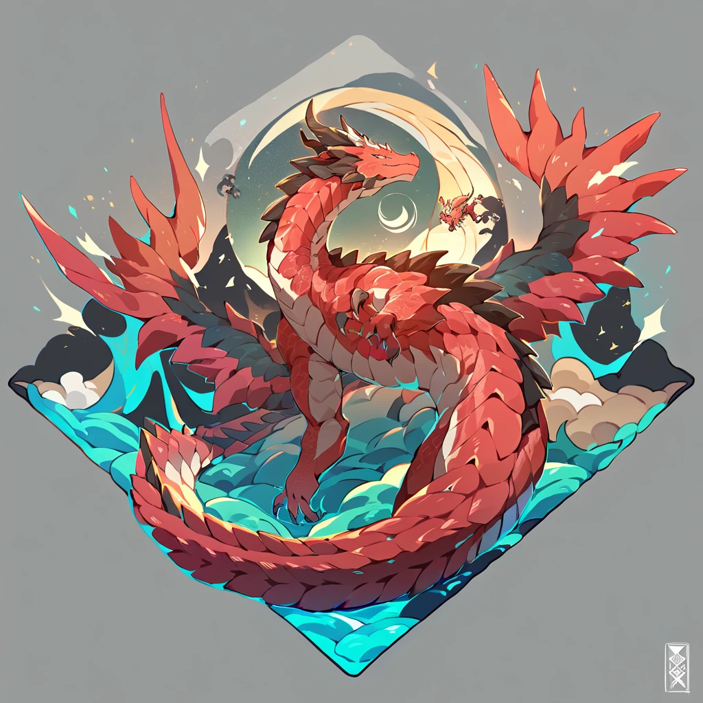 (dragon), anthropology, man, ((red body)), scales, tail, muscle, handsome, Middle Ages , เสื้อMiddle Ages , Fantasy ,The best aesthetics , best quality, Amazing quality, The best aesthetics