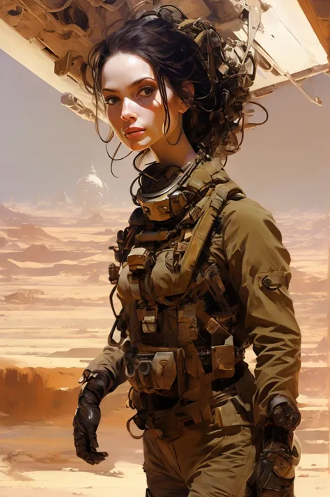 masterpiece,best quality,wasteland,on a desert,1girl,half-body,