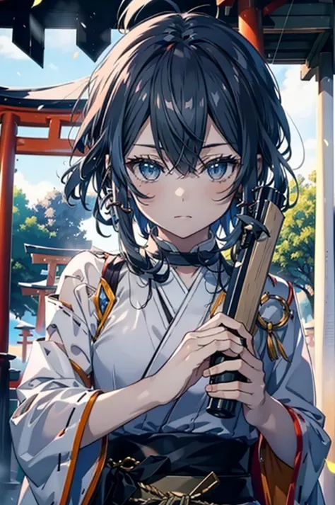 It&#39;s morning, shino asada,Short Hair,blue eyes, Blue Hair, hair ornaments, Hair between the eyes, Hair Clip,Side Lock, Glass...